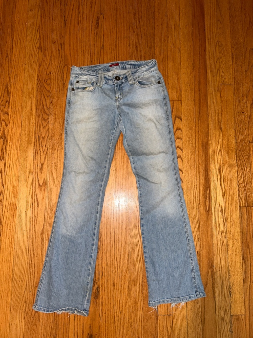 GUESS Womens Cropped Jeans Blue Medium Wash Stretch Superior Fit Faded Pocket 28